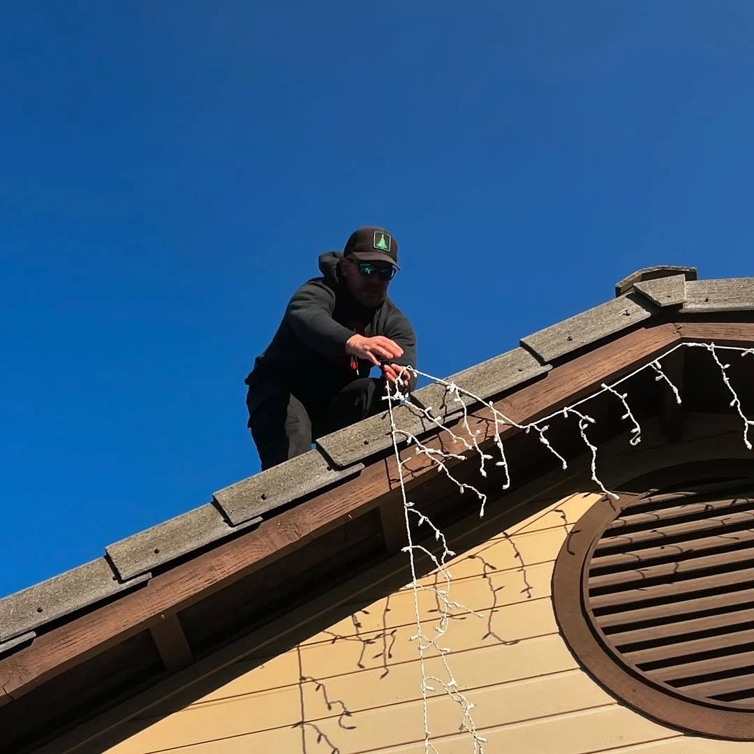 Holiday light install