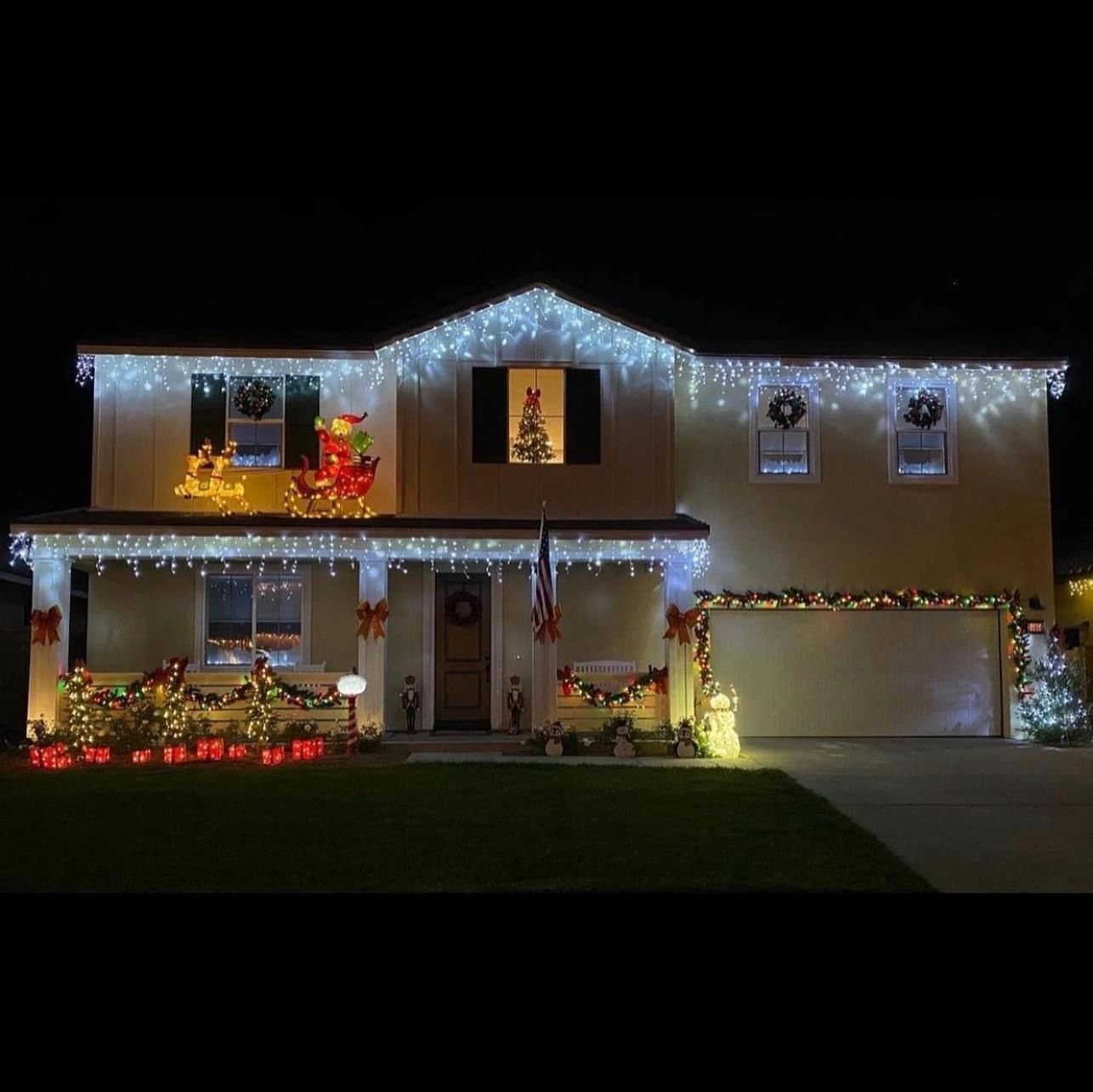 Holiday light install